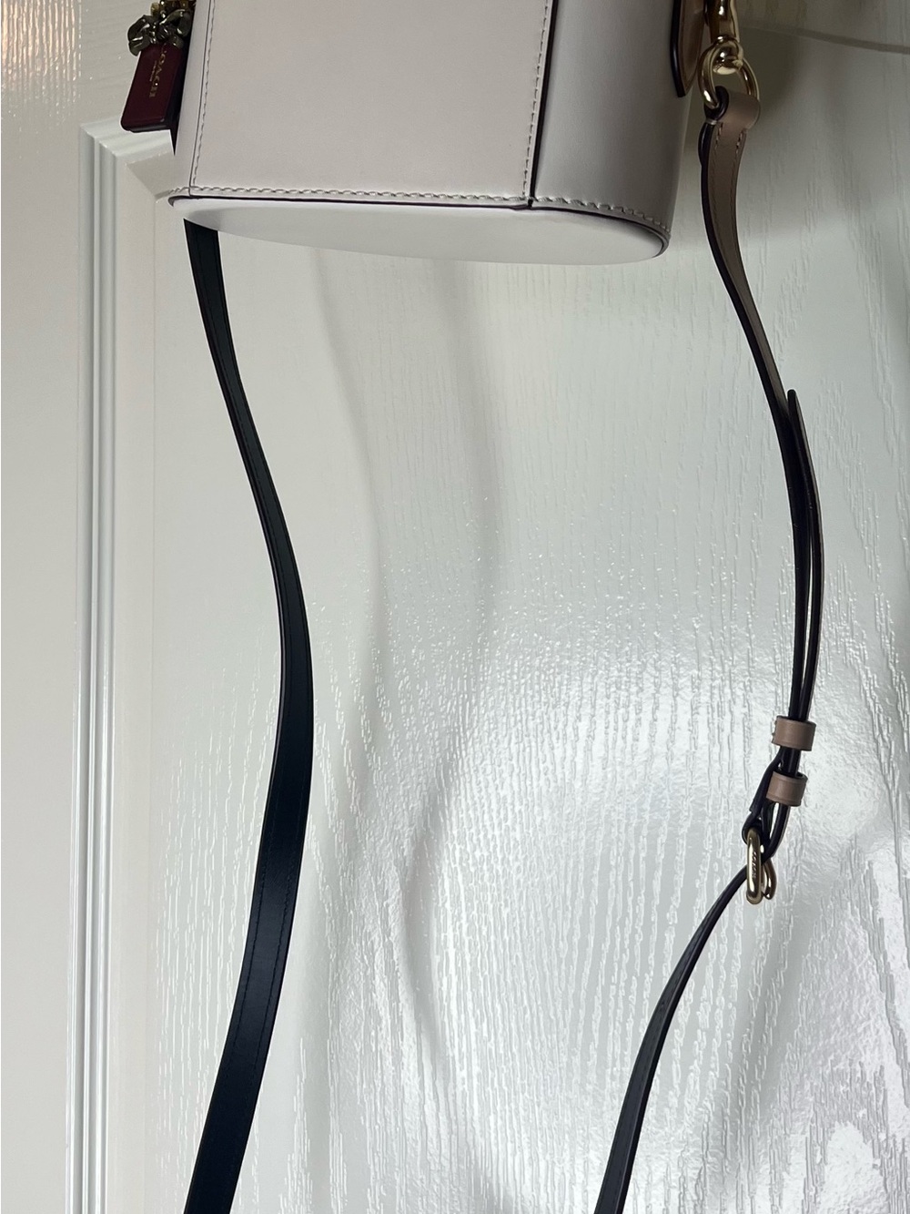 Coach Two-Tone Mini Vanity Bag - Black, White, Tan - Picture 9 of 9